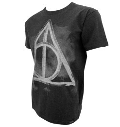 Warner Bros Deathly Hallows Smoky Charcoal T-Shirt -Warner Bros DH smoky3