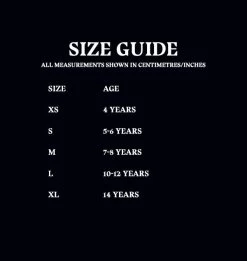 Warner Bros Dobby Youth Spirit Jersey -Warner Bros Size Guide Kids SJ