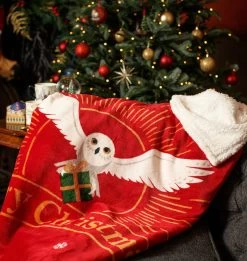 Warner Bros Hedwig Christmas Blanket -Warner Bros XMAS23 Lifestyle Blanket1